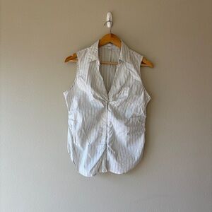 y2k express striped synched sleeveless top